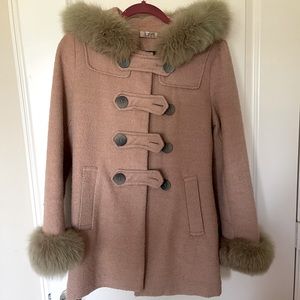 Fox lined coat
